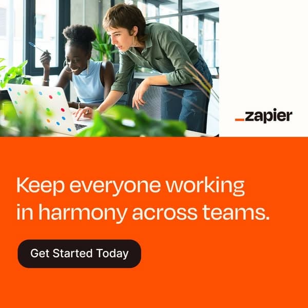Demo Meta ad reskinned into the Zapier brand