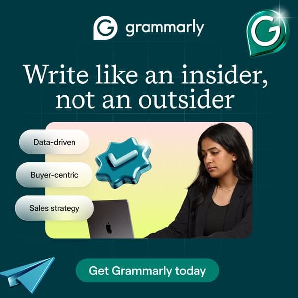 Grammarly ad · BetterYourAds reference library
